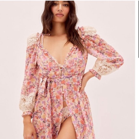For Love And Lemons Other - FOR LOVE & LEMONS Gardenia Robe